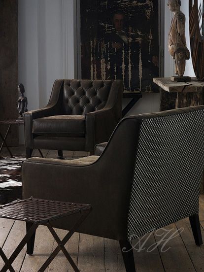 Brown faux leather chair from April Hamilton