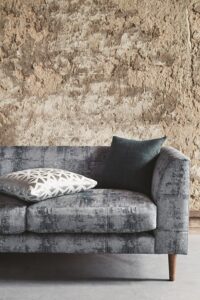 Mohair, Cotton and Silk Velvet Textured Upholstery Patterned