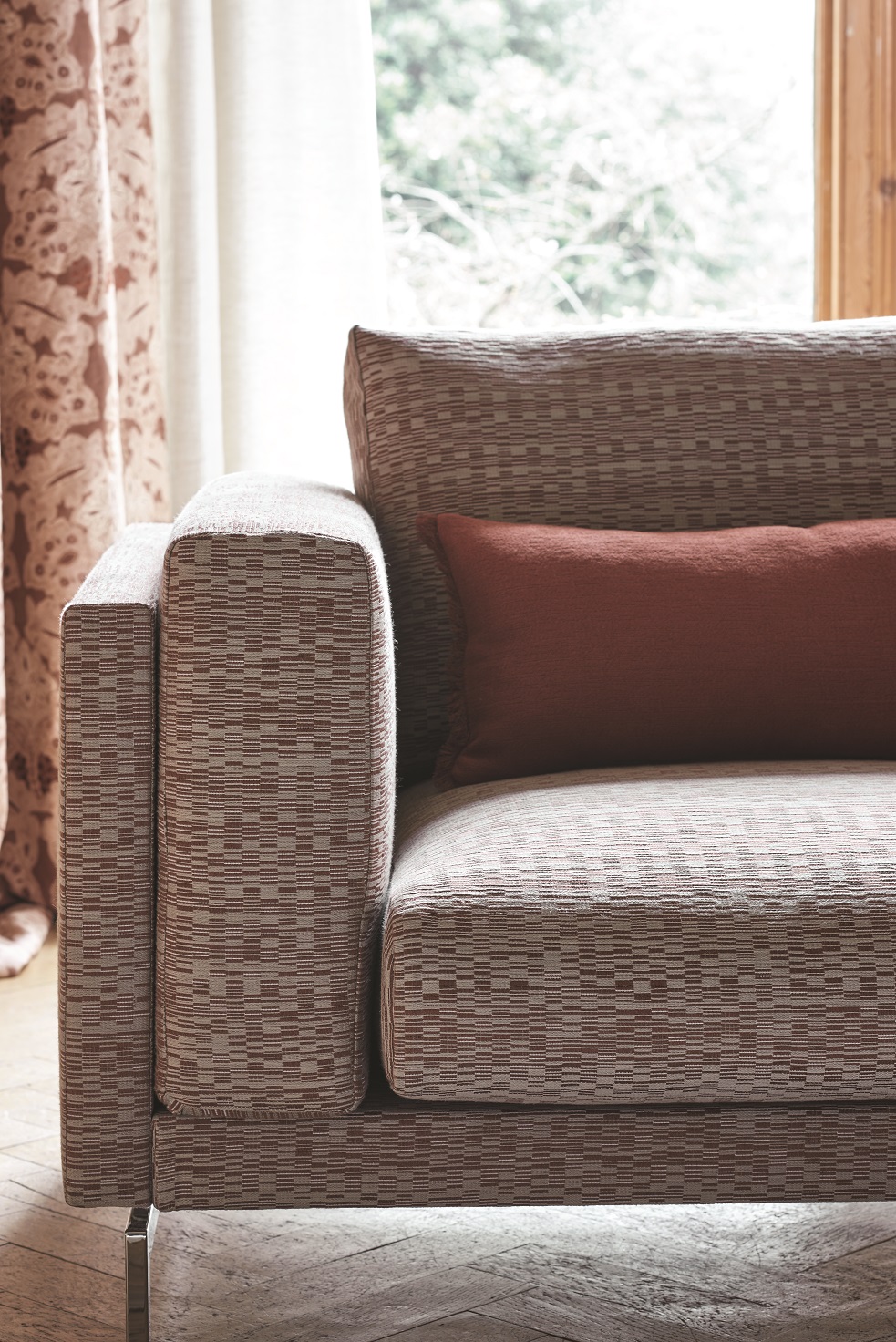 Mohair, Cotton and Silk Velvet Textured Upholstery Patterned